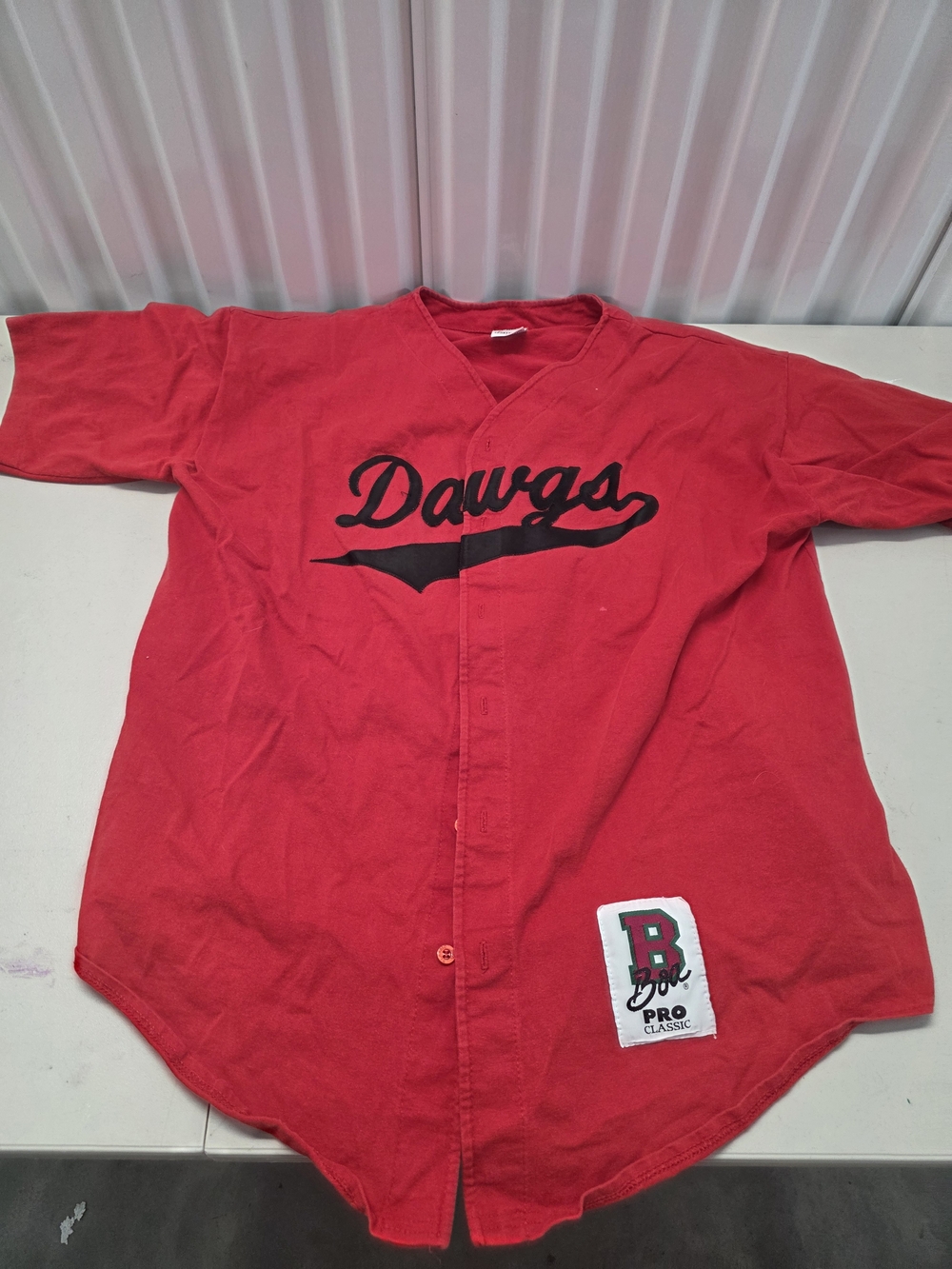 Vintage 90s Dawgs Baseball Jersey Rare Boa Pro Classics XL
